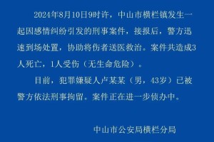 男子作案后将现场照片发给他人？警方通报：案件致3死1伤