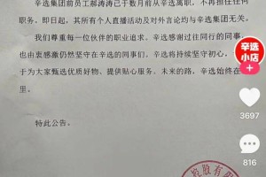 辛巴直播开战：悬赏100万元征集前高管“加刑证据”