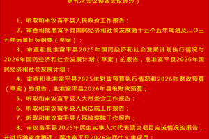 富平县第十九届人民代表大会第五次会议预备会议召开